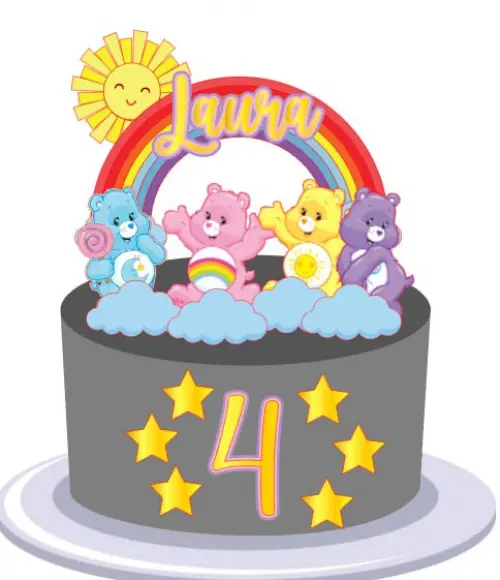 Topo de bolo Ursinhos Carinhosos