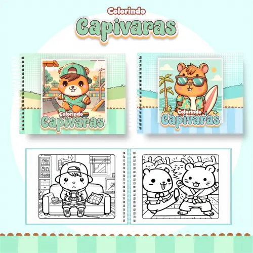 Arquivo Digital Livro Colorir Capivara