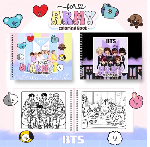 Arquivo Digital Livro Colorir BTS