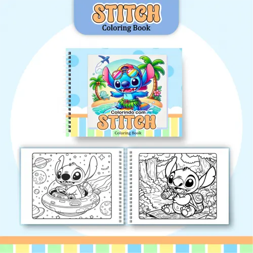 Arquivo Digital Livro Colorir Stitch
