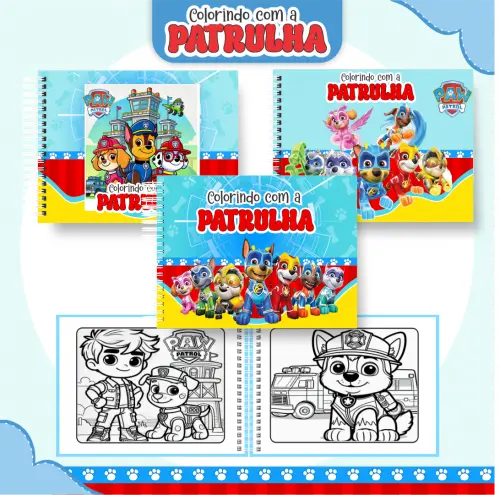 Arquivo Digital Livro Colorir Patrulha Canina