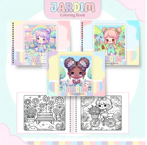 Arquivo Digital Livro Colorir jardim