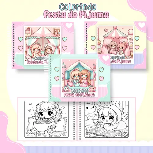 Arquivo Digital Livro Colorir Festa do Pijama