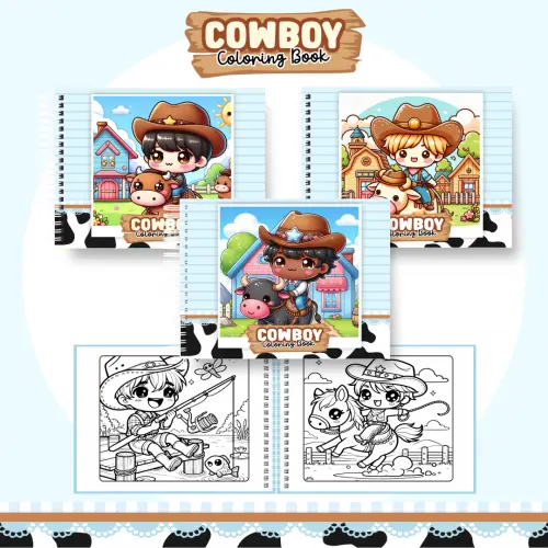 Arquivo Digital Livro Colorir Cowboy