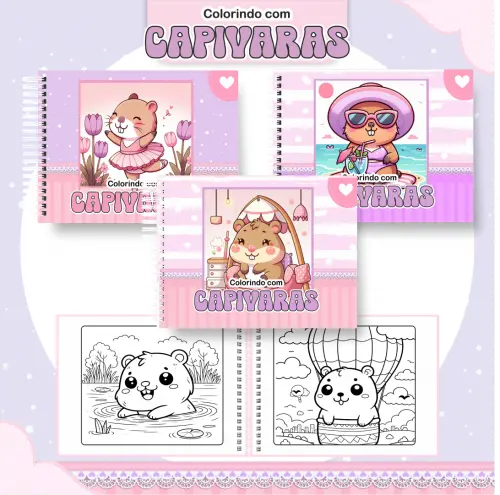 Arquivo Digital Livro Colorir Capivara