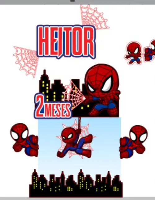 Arquivo de corte Topo de bolo Homem Aranha