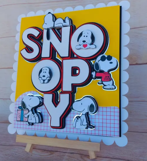 Arquivo de corte Quadro Snoopy