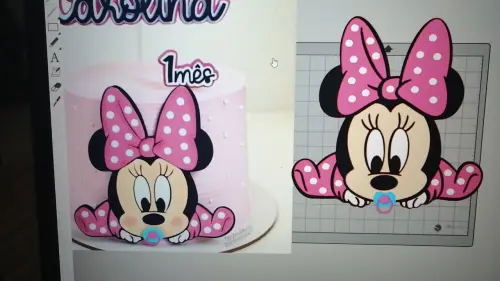 Arquivo de corte topo de bolo Minnie Baby