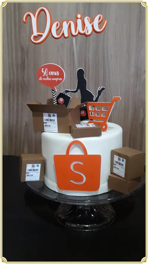 Arquivo de corte topo de bolo Shopee