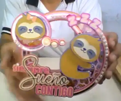 Arquivo de corte Topo de Bolo Bicho Preguiça