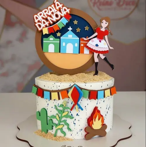 Arquivo de corte topo de bolo arraiá