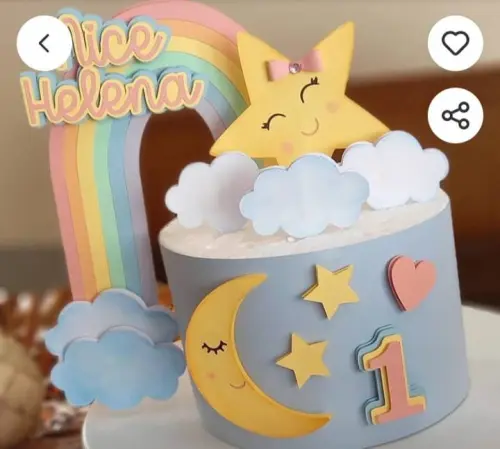 Topo de Bolo Estrelinha