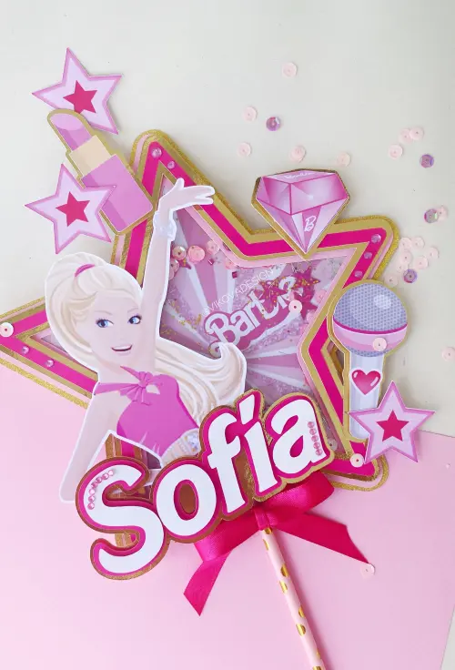 Arquivo de corte topo de bolo Barbie