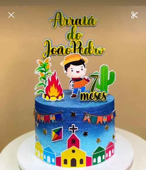 Arquivo de corte topo de bolo arraiá