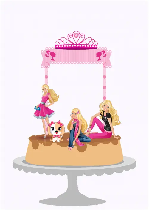 Arquivo de corte topo de bolo Barbie