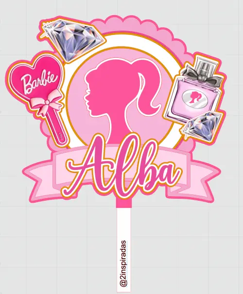 Arquivo de corte topo de bolo Barbie