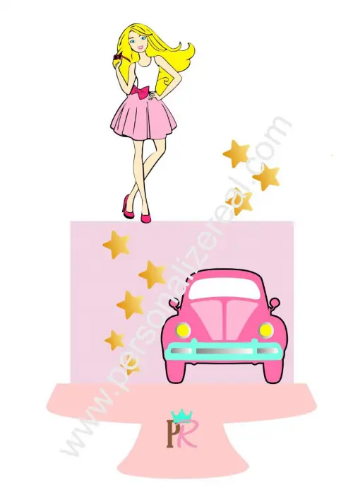 Arquivo de corte topo de bolo Barbie