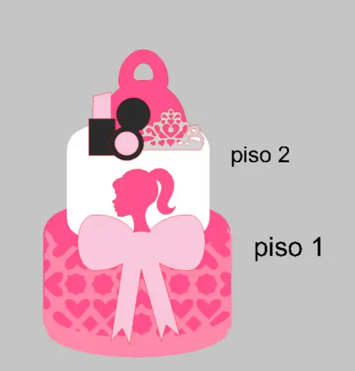 Arquivo de corte topo de bolo Barbie