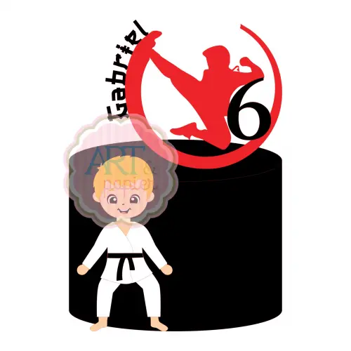 Arquivo de corte Topo de bolo Karate