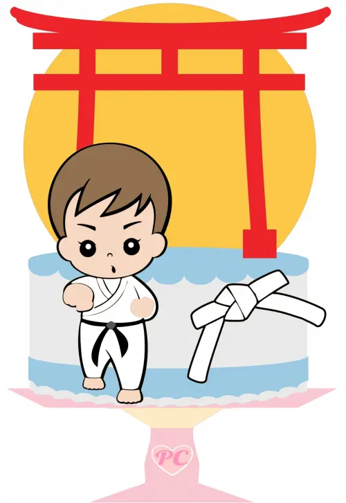 Arquivo de corte Topo de bolo Karate