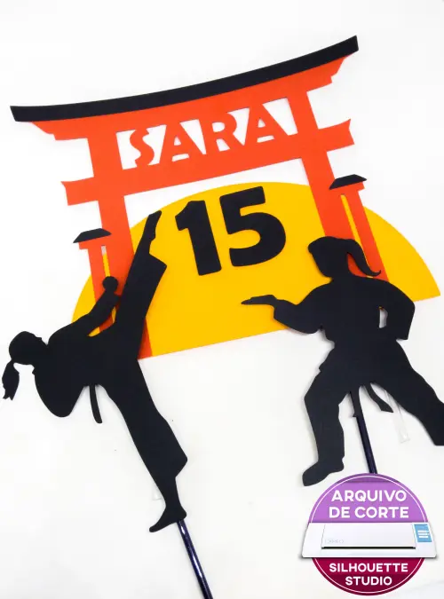 Arquivo de corte Topo de bolo Karate