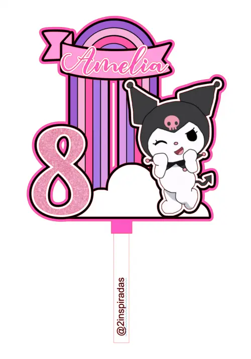 Arquivo de corte topo de bolo Kuromi