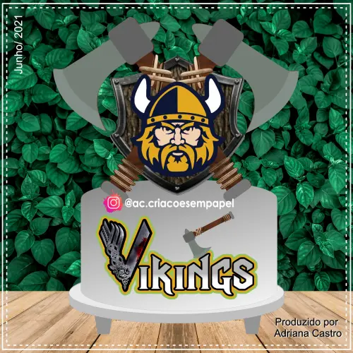 Arquivo de corte topo de bolo Viking