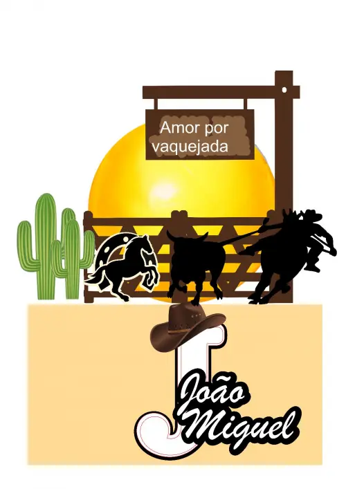 Arquivo de corte topo de bolo Vaquejada