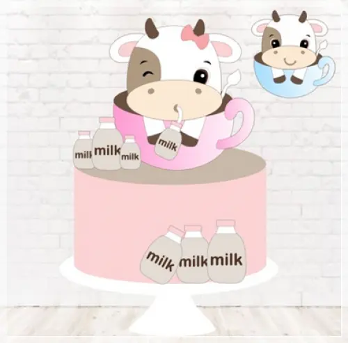 Arquivo de corte topo de bolo Vaquinha