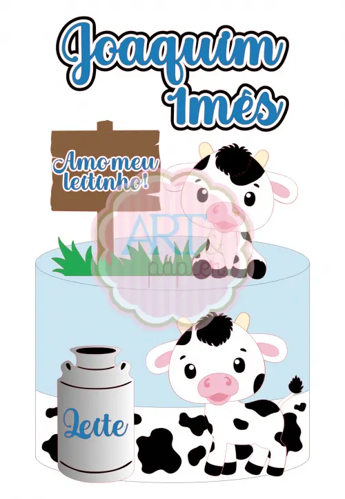 Arquivo de corte topo de bolo Vaquinha