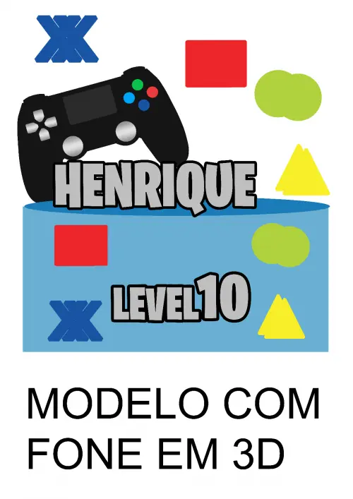 Arquivo de corte topo de bolo Video game
