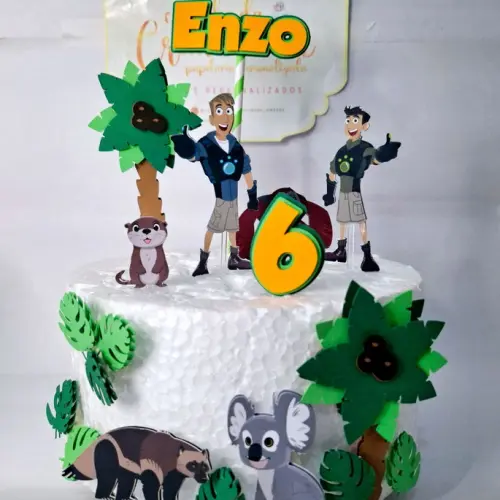 Arquivo de corte Topo de bolo irmãos Kratts