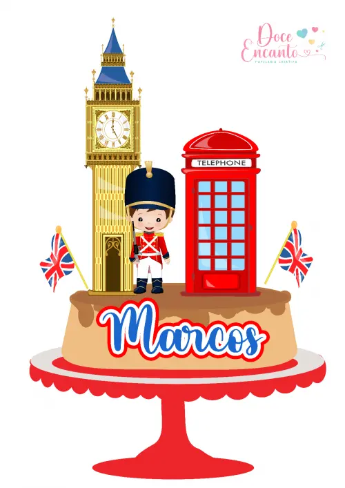 Arquivo de corte topo de bolo Inglaterra