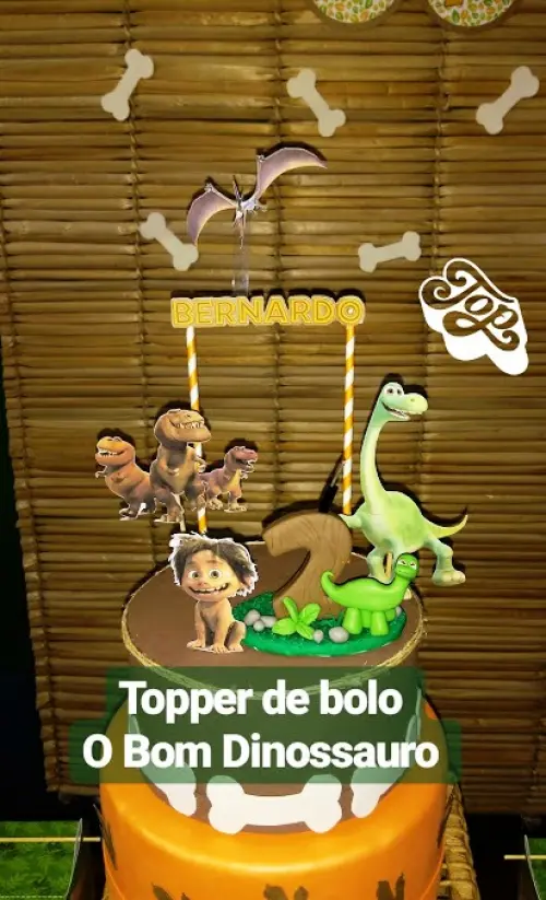 Arquivo de corte topo de bolo O Bom Dinossauro