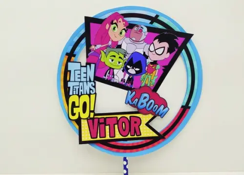 Arquivo de corte topo de bolo Jovens Titans