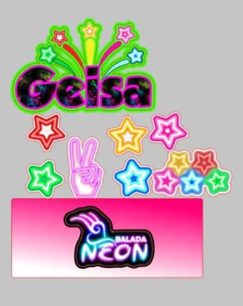 Arquivo de corte topo de bolo Neon