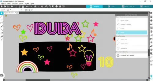 Arquivo de corte topo de bolo Neon