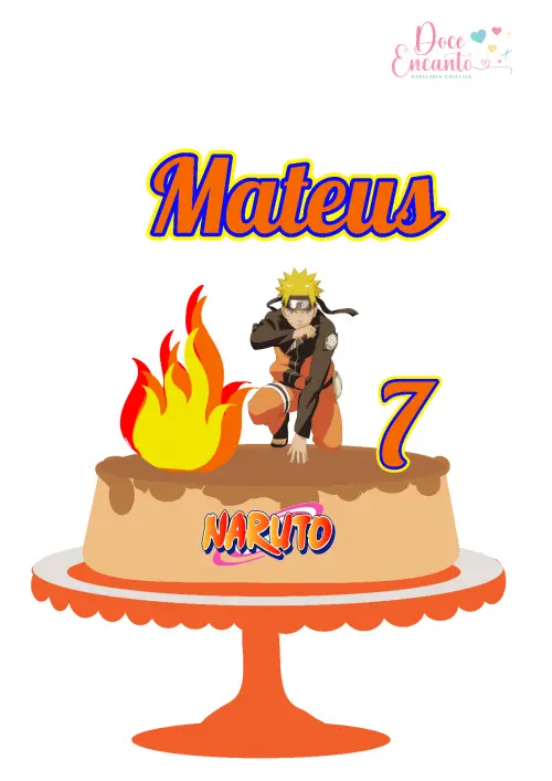 Arquivo de corte topo de bolo Naruto