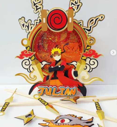 Arquivo de corte topo de bolo Naruto