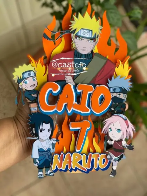 Arquivo de corte topo de bolo Naruto