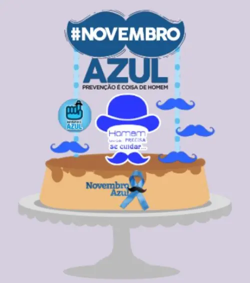 Arquivo de corte Topo de bolo Novembro azul