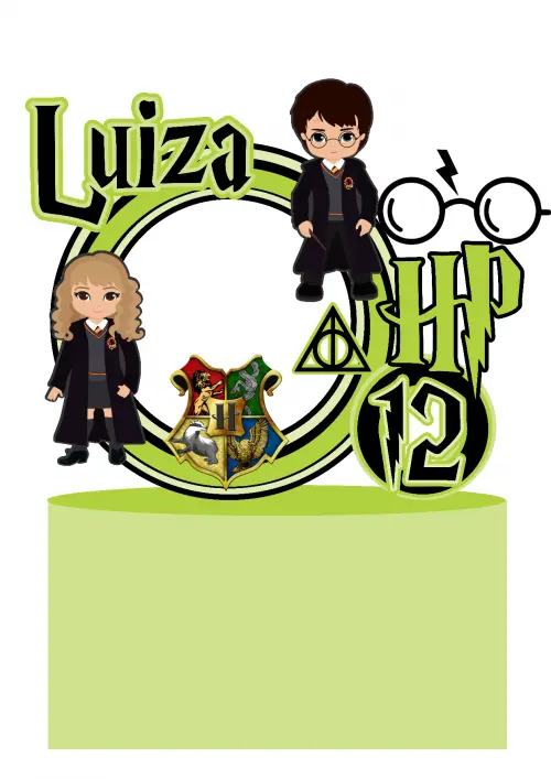 Arquivo de corte topo de bolo harry Potter