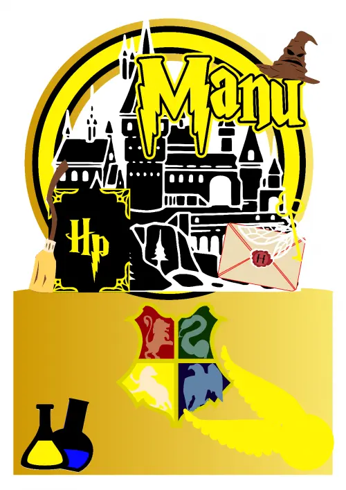 Arquivo de corte topo de bolo harry Potter