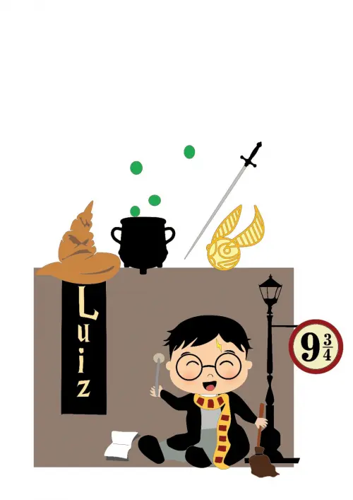 Arquivo de corte topo de bolo harry Potter