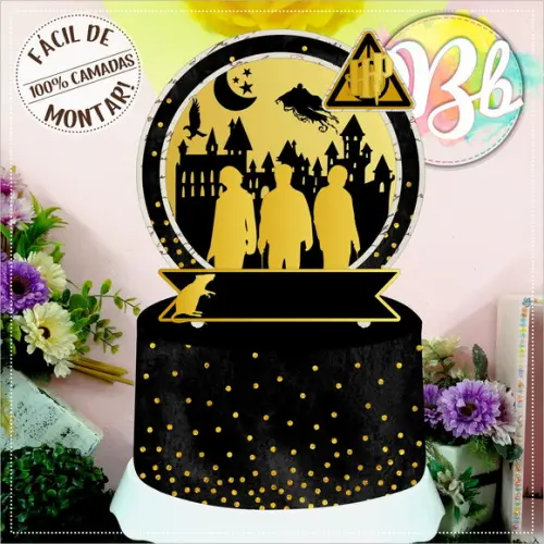 Arquivo de corte topo de bolo harry Potter