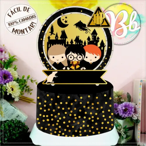 Arquivo de corte topo de bolo harry Potter