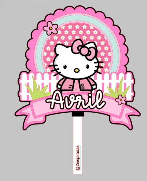 Arquivo de corte topo de bolo Hello Kitty