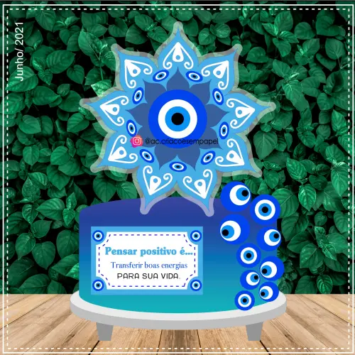 Arquivo de corte topo de bolo Olho Grego