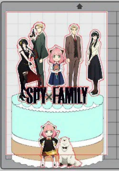 Arquivo de corte topo de bolo Spy family