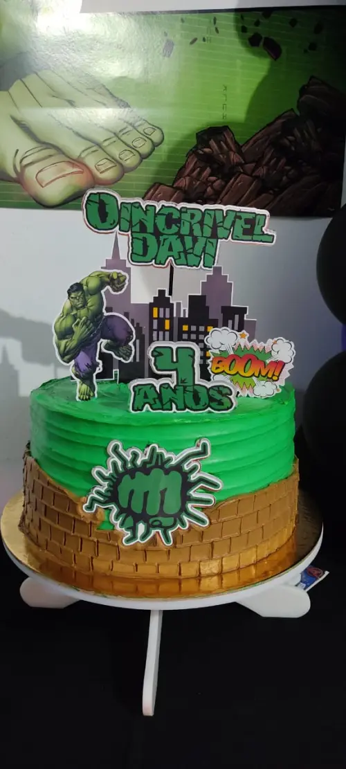 Arquivo de corte topo de bolo Hulk